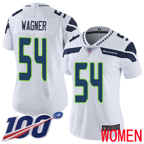 Seattle Seahawks Limited White Women Bobby Wagner Road Jersey NFL Football #54 100th Season Vapor Untouchable
